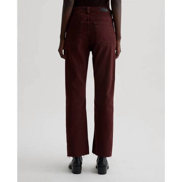 NEW AG JEANS high rise kinsley jeans in dark plum - Picture 3 of 6